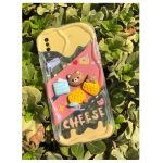 Silicone back cover with cartoon design compatible with iPhone XS clear