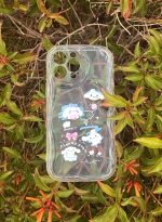 Silicone back cover with cartoon design compatible with iPhone 13 Pro Max clear - Image 3