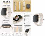 Telzeal S10 Pro Smartwatch, 49mm AMOLED Touchscreen, Bluetooth, Aluminum Case, Gold, with 3 Straps - Image 2