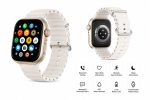 Telzeal S10 Pro Smartwatch, 49mm AMOLED Touchscreen, Bluetooth, Aluminum Case, Gold, with 3 Straps - Image 3