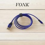 VONK V-B01 Quick Charge Data Cable lighting -USB Mobile Phone Charger USB 2A Fast Charging Cable - Blue