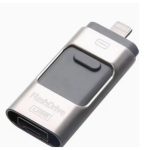 i-Flash 3 in 1 Usb Flash Drive Expand Memory Stick Otg Pendrive for iphone iPad Android PC 32GB Grey