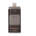 i-Flash 3 in 1 Usb Flash Drive Expand Memory Stick Otg Pendrive for iphone iPad Android PC 64GB Black