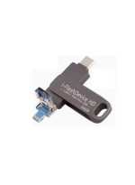 i-flash 4 in 1 TYPE-C for Mobile Phone USB Flash Drive for iphone ipad 128GB Memory Stick - black