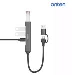 Onten otn-uca9703s 4-in-2 Smart Hub USB 3.0 X1 + USB-C X3 – Support OTG
