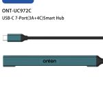 onten otn-uc972c 7in1 USB 3.0 seven-port hub (USB-C*4+USB-A*3)