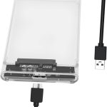 Zero 2.5 SATA to USB 3.0 External Hard Drive Enclosure for 2.5 Inch SSD & HDD 9.5mm 7mm External Hard Drive Case Supports