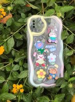 Silicone back cover with cartoon design compatible with iPhone XS max clear - Image 2