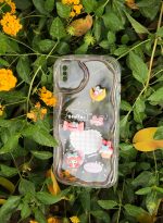 Silicone back cover with cartoon design compatible with iPhone XS max clear - Image 2