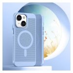 Steel Mesh Heat Dissipation Magnetic Protective Cover for iPhone 11 Breathable Mesh Wireless Charging Case sky blue