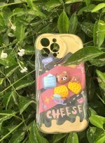Silicone back cover with cartoon design compatible with iPhone 13 clear - Image 2