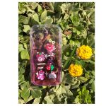 Silicone back cover with cartoon design compatible with iPhone XS clear