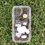 Silicone back cover with cartoon design compatible with iPhone XS max clear