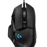 Logitech G502 Hero High Performance Wired Gaming Mouse, Hero 25K Sensor, 25,600 DPI, RGB, Adjustable Weights, 11 Programmable Buttons, On-Board Memory, PC And Mac