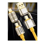 Generic Multi Use USB Charging Cable 4-in-1, 240W, Universal Fast Charging Cable, USB A to C, USB C to C, USB C to L, and USB A to L