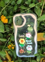 Silicone back cover with cartoon design compatible with iPhone XS max clear - Image 2
