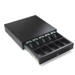5 Compartment Cash Drawer with Removable Tray and Coin Holder - Black