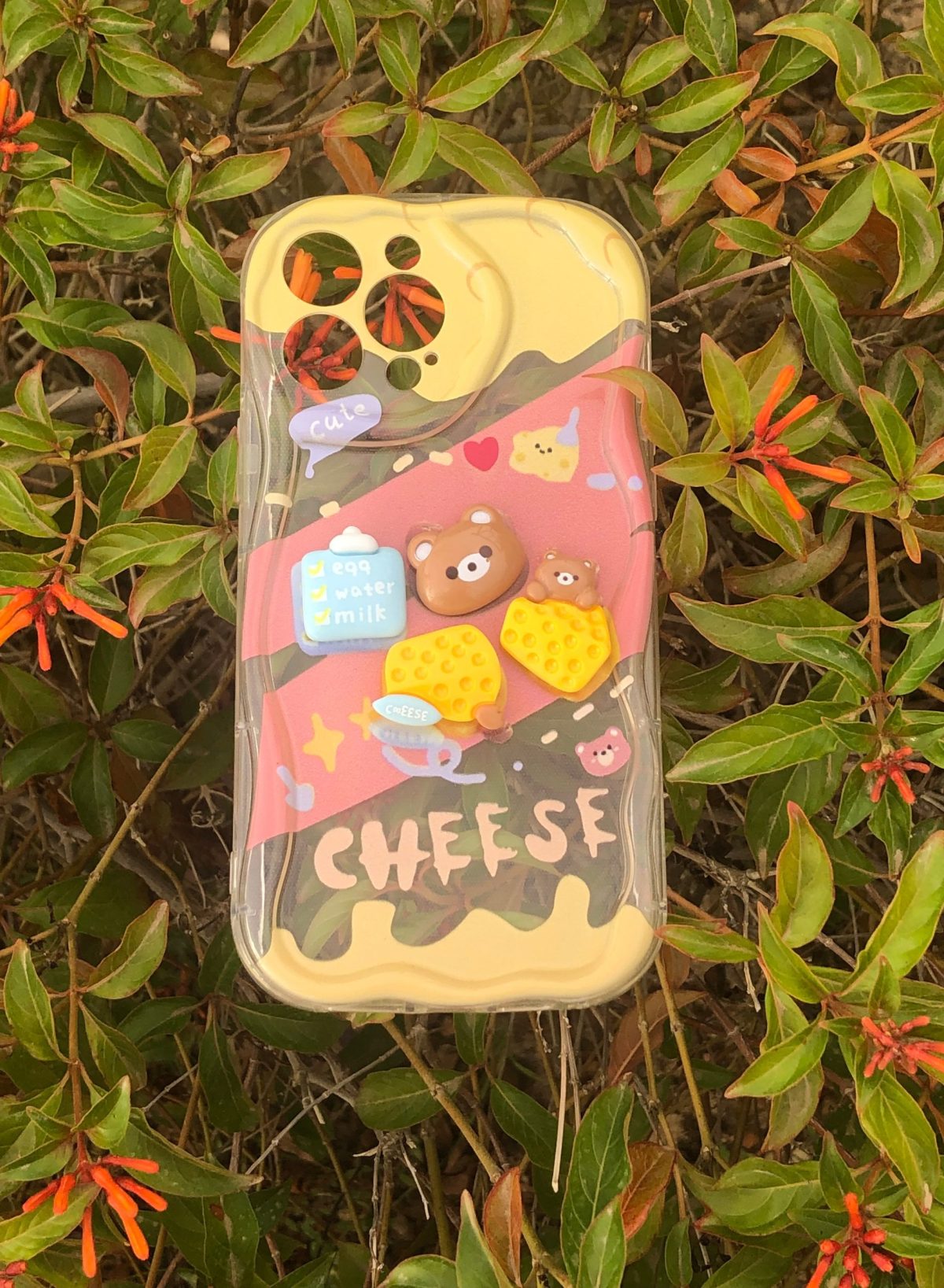 Silicone back cover with cartoon design compatible with iPhone 13 clear - Image 3