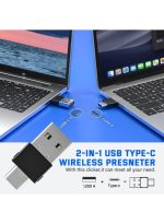 2-in-1 USB Type-C Presentation Clicker, Clikcer for Powerpoint Presentations, Presentation Clicker Wireless Presenter Remote Clicker with Volume Control, Presentation Remote Google Slide Advancer - Image 3