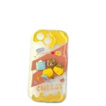Silicone back cover with cartoon design compatible with iPhone 14 Pro Max clear