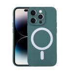 Silicone back cover MagSafe compatible with iPhone 14 pro max Green