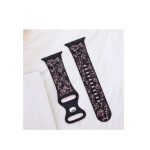 Flower Engraved Bands for Apple Watch 42mm 44mm 45mm 46mm 49mm, New Fashion Sport Strap Replacement Wristbands for iWatch Series