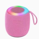 JL-28 Wireless Bluetooth Speaker Subwoofer Outdoor Portable Car Home Atmosphere Desktop Small Mini Speaker with RGB light support Radio ,TF card, flash memory - pink