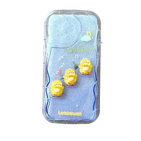 Silicone back cover with cartoon design compatible with iPhone 14 Pro Max clear (Copy)