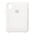 Silicon back cover for iPhone XR white