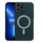 Silicone back cover MagSafe compatible with iPhone 13pro max Green