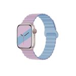 Silicone Loop Magnetic strap For Apple watch band 44mm 40mm 45mm 49mm 41mm 42 46mm Bracelet iWatch series 8 SE 6 7 Ultra 2 9 10 -  Purple & Blue