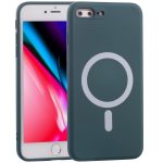 Silicone back cover MagSafe compatible with iPhone 7 and 8 Green