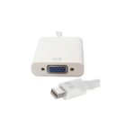 Zero Mini DP to VGA Cable Adapter Male to Female Converter 1080P Display Port (White)