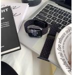 Braided Magnetic Band Compatible with Apple Watch 49mm 45mm 44mm 42mm, Adjustable Milanese Magnet Metal Strap Men Women for iWatch Series 8/7/6/5/4/3/2/1/SE/Ultra