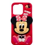 Back Cover iPhone 15 Soft Silicone 3D Cute Cartoon with Holder Full Protective Case Compatible with iPhone 15 (mickey mouse Case)