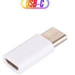 Type-C To Micro USB Adapter White