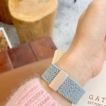 Braided Magnetic Band Compatible with Apple Watch 49mm 45mm 44mm 42mm, Adjustable Milanese Magnet Metal Strap Men Women for iWatch Series 8/7/6/5/4/3/2/1/SE/Ultra