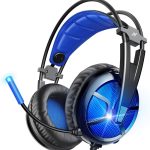 ABKONCORE PC Headset with Dynamic Sensory & Noise-Cancelling Mic, 7.1 Surround Sounds, Mute Controls, LED Light, RGB Light for WFH PC, Laptop, Mac (B581 USB Gaming Headset with 7.1 Surround Sound)