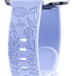 Flower Engraved Bands for Apple Watch 42mm 44mm 45mm 46mm 49mm, New Fashion Sport Strap Replacement Wristbands for iWatch Series