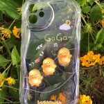 Silicone back cover with cartoon design compatible with iPhone 11 clear