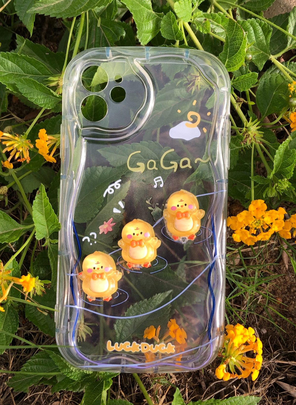Silicone back cover with cartoon design compatible with iPhone 11 clear - Image 1