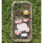 Silicone back cover with cartoon design compatible with iPhone12 pro max clear