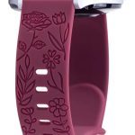Flower Engraved Bands for Apple Watch 42mm 44mm 45mm 46mm 49mm, New Fashion Sport Strap Replacement Wristbands for iWatch Series