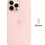 iPhone 13 Pro Max Silicone Case with MagSafe Chalk pink