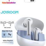 JOYROOM JR-FN2 500mAh Hi-Fi Sound ANC(Active Noise Cancelling) True Wireless Earbuds with Dual-EQ mode & Built-in Microphone White