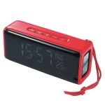 TG174 Bluetooth Speaker Wireless Column Loudspeaker Sound System Desktop Alarm Clock Function Subwoofer Boombox Caixa De Som - Red