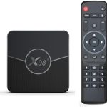 Android 11.0 TV Box,X98 Plus Amlogic S905W2 Quad Core RAM 4GB ROM 64GB Dual WiFi 2.4G/5.8G BT4.2 4K 6K AV1 Home Smart Media Player