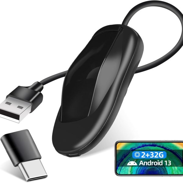 Android 13.0 CarPlay Ai Box 2+32G Wireless CarPlay and Wireless Android Car Adapter, HDIM Output, WiFi/4G Version Update - Original Car Updated to Android System
