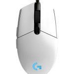 Logitech G102 Light Sync Gaming Mouse with Customizable RGB Lighting, 6 Programmable Buttons, Gaming Grade Sensor, 8 k dpi Tracking,16.8mn Color, Light Weight (White)