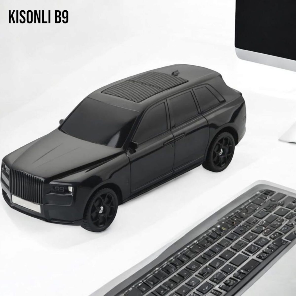 Kisonli B9 Portable Bluetooth Speaker Car-Style Dynamic Thunder Sound Auto Series 5W Bluetooth Speaker - Black - Image 2